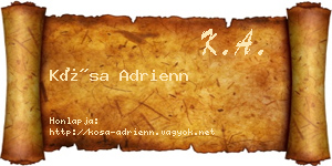 Kósa Adrienn névjegykártya